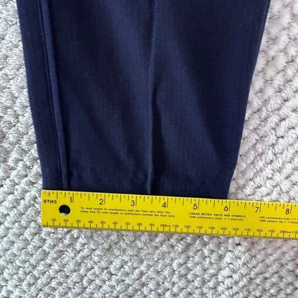 Maje Pants Womens EU34 Blue Slim Straight Mid Rise Pintuck Career Workwear - Picture 13 of 15